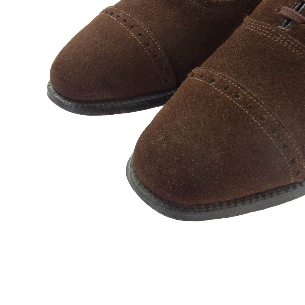 ALLEN EDMONDS アレンエドモンズ 42481 Byron パンチキャップトゥ スエード レザーシューズ ブラウン系 7【中古】
