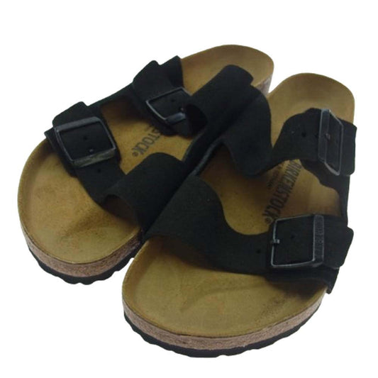 BIRKENSTOCK ビルケンシュトック 1027152 ARIZONA SUEDE LEATHER アリゾナ スエード レザーサンダル ブラック系 7【極上美品】【中古】