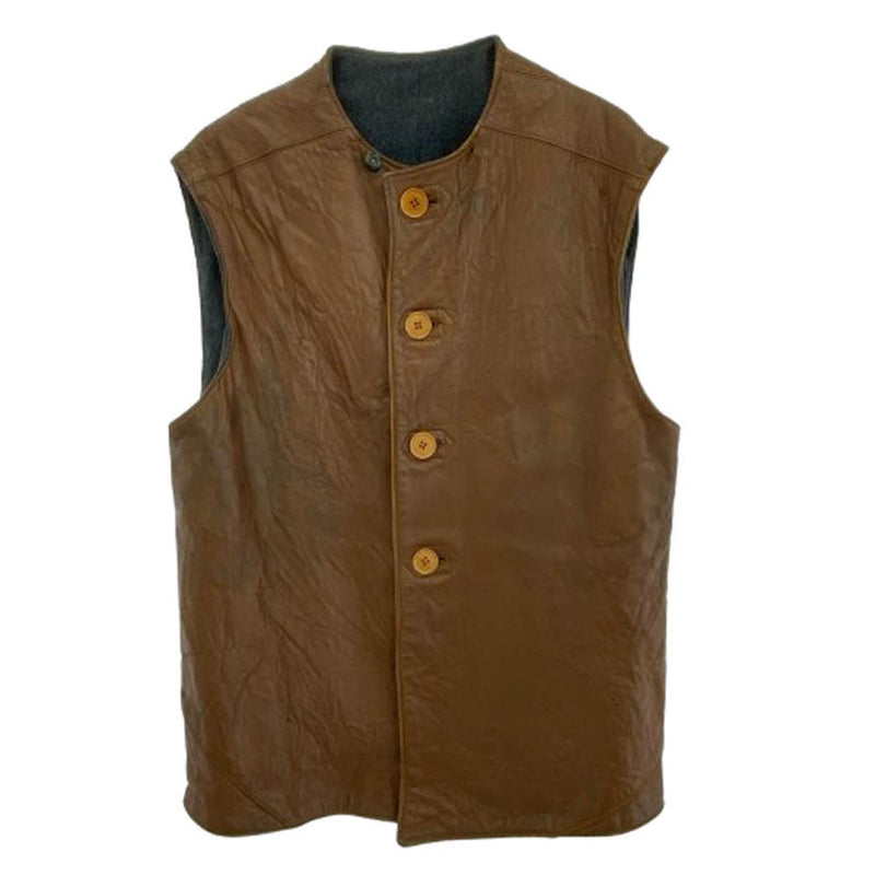 ミリタリー 50s British Army イギリス軍 PVCレザー ジャーキン ベスト ブラウン系 2【中古】
