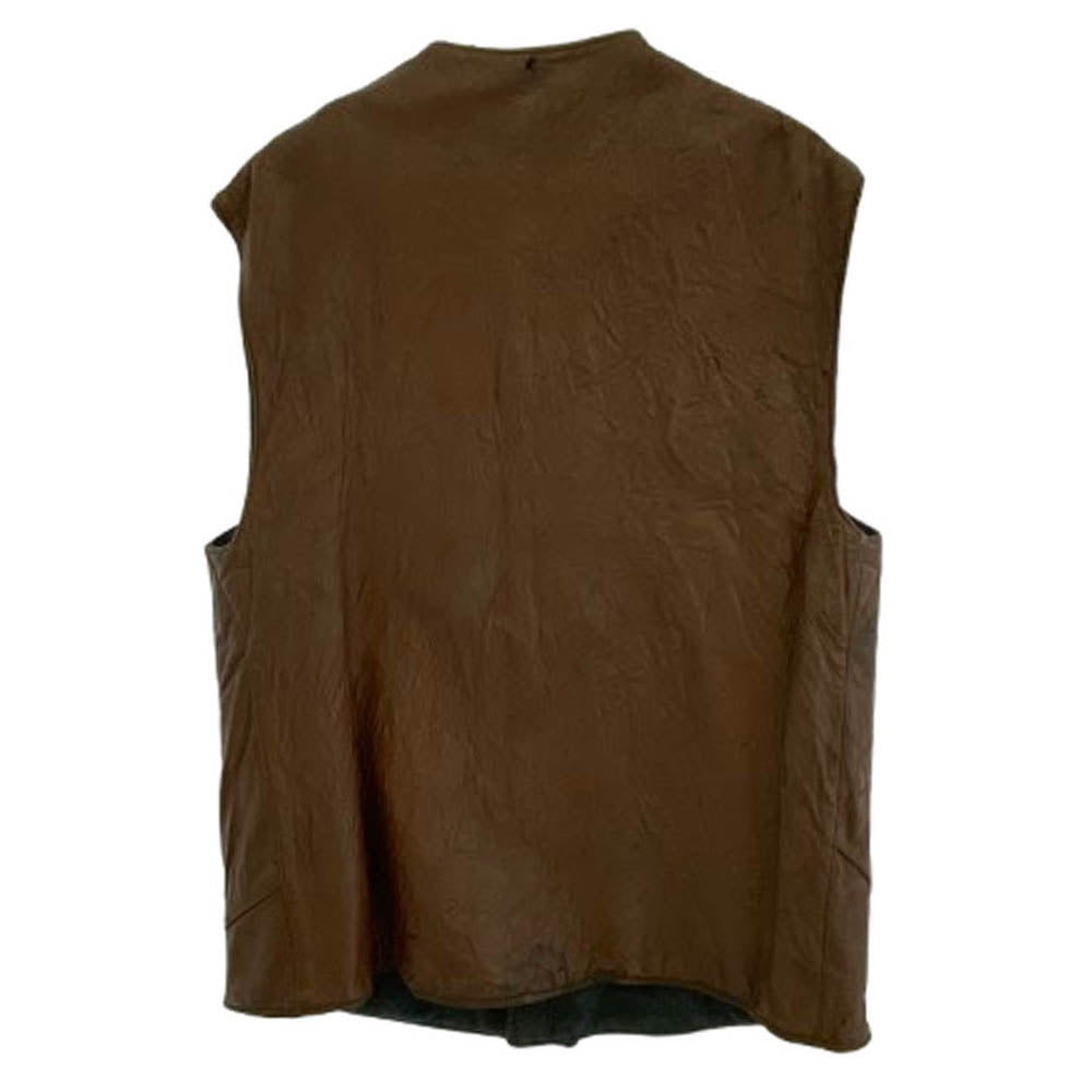 ミリタリー 50s British Army イギリス軍 PVCレザー ジャーキン ベスト ブラウン系 2【中古】