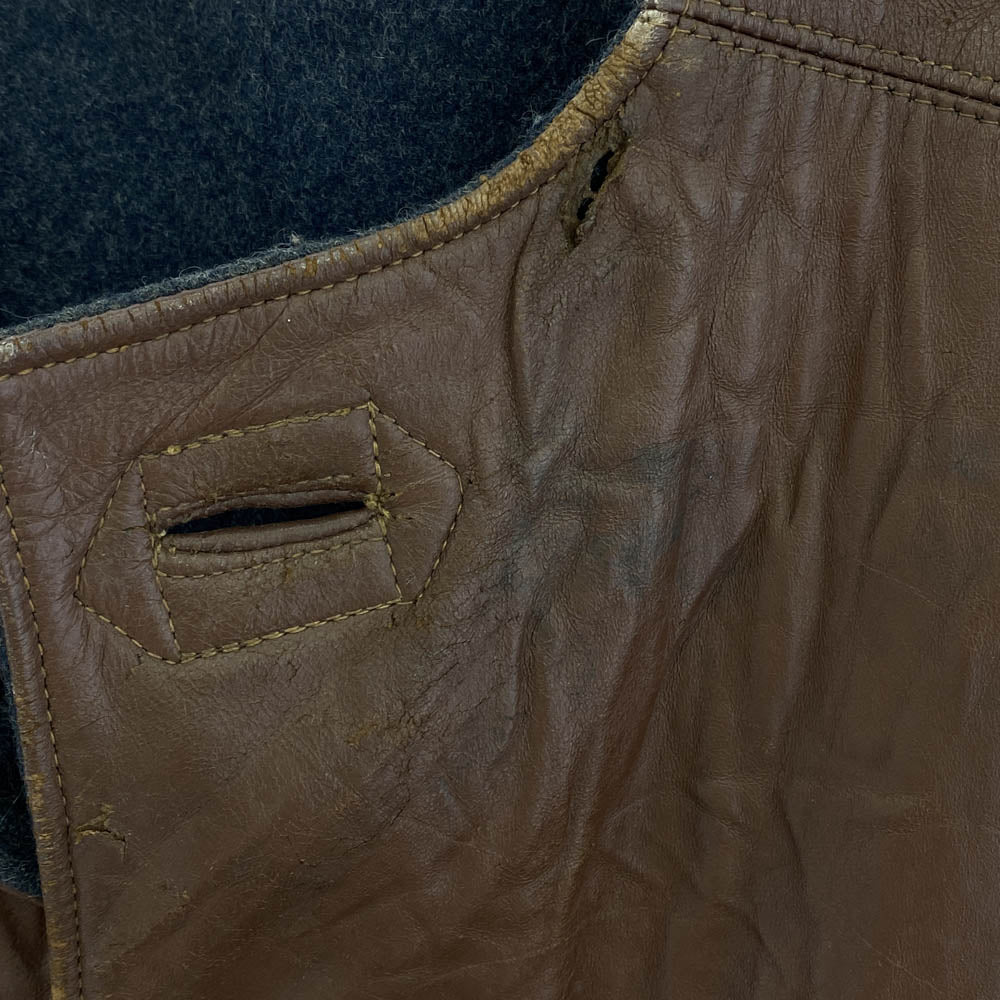 ミリタリー 50s British Army イギリス軍 PVCレザー ジャーキン ベスト ブラウン系 2【中古】