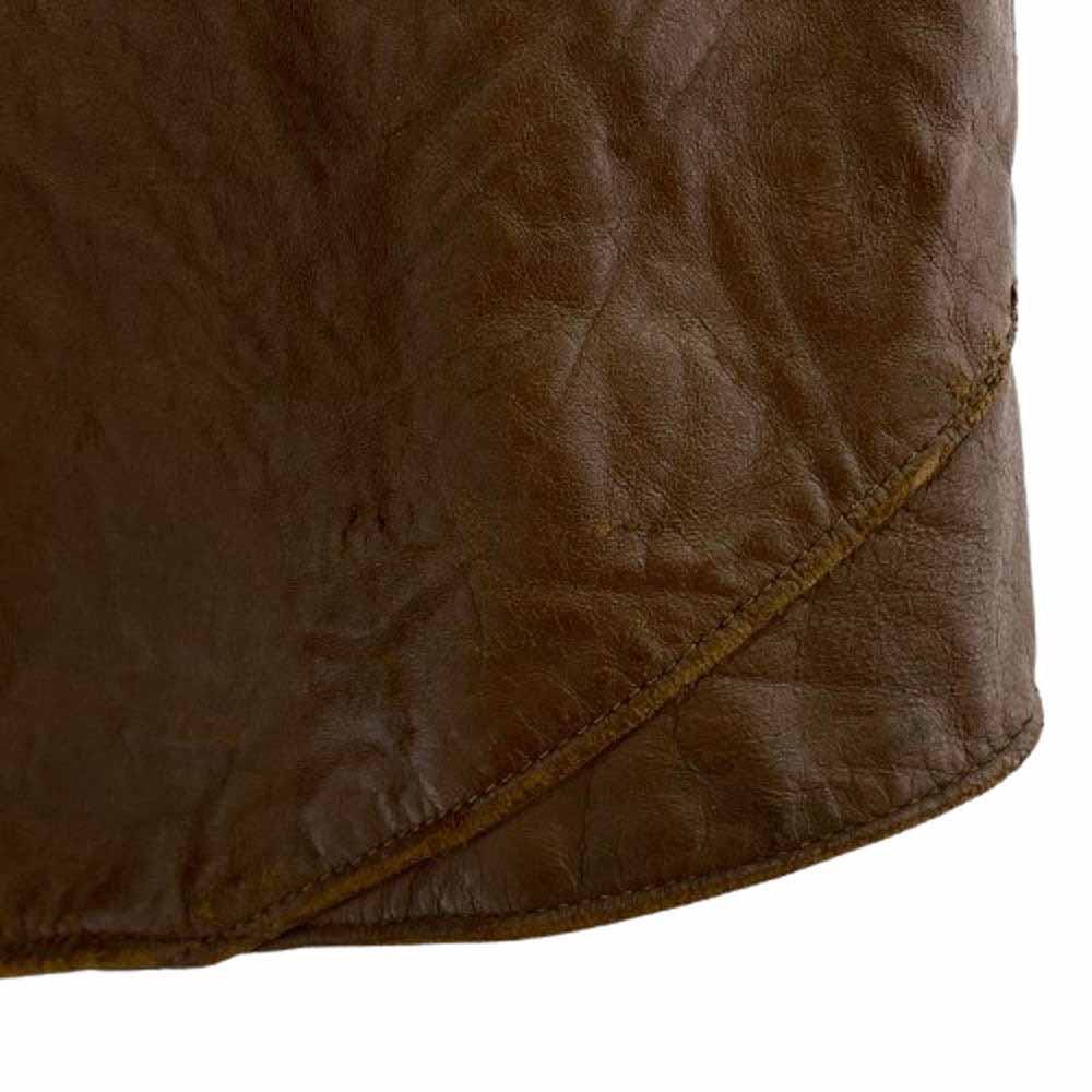 ミリタリー 50s British Army イギリス軍 PVCレザー ジャーキン ベスト ブラウン系 2【中古】