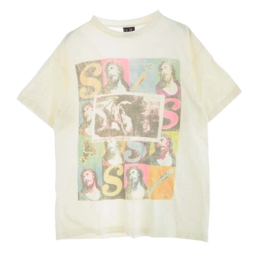 SAINT MICHAEL セントマイケル 24SS SM-YS8-0000-C15 SW SS TEE VEGES グラフィックプリント Tシャツ 半袖カットソー オフホワイト系 L【中古】