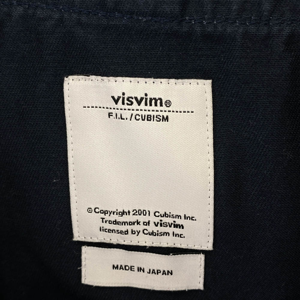 VISVIM ビズビム 17AW 117205011028 DUGOUT SHIRT ダグアウト ノーカラー ベースボール シャツ ダークネイビー系 1【中古】