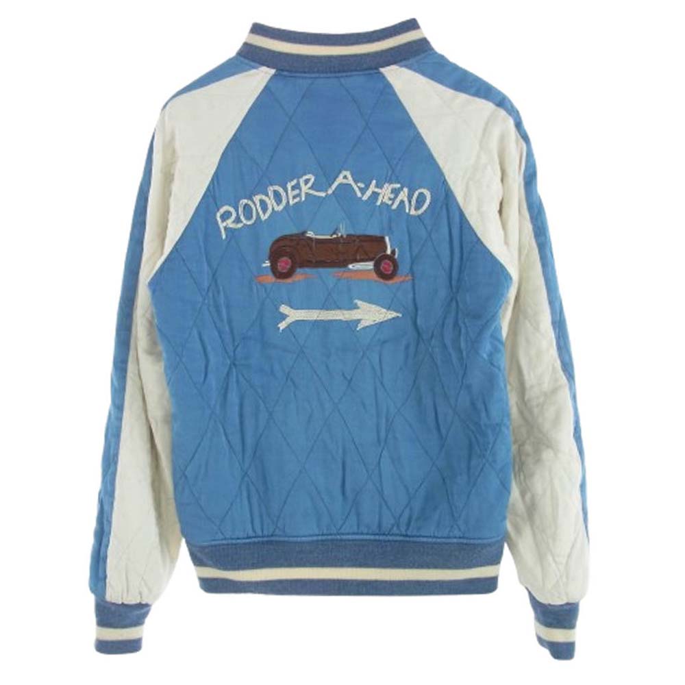 VISVIM ビズビム 15SS 0115105013020 DOUGLAS JKT ダグラス ジャケット スーベニア スカジャン リバーシブル ブルゾン ライトブルー系 ホワイト系 ブラウン系 1【中古】