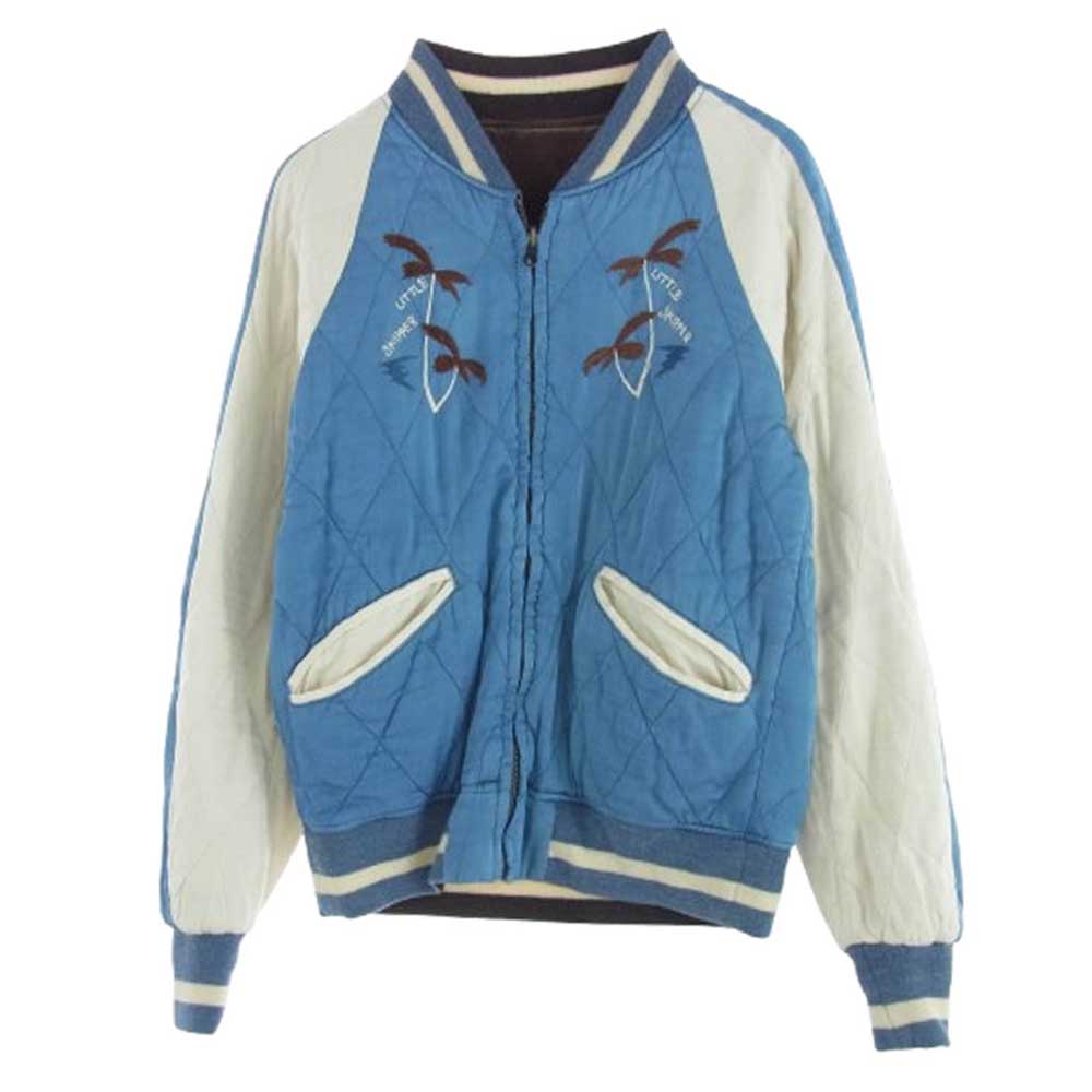 VISVIM ビズビム 15SS 0115105013020 DOUGLAS JKT ダグラス ジャケット スーベニア スカジャン リバーシブル ブルゾン ライトブルー系 ホワイト系 ブラウン系 1【中古】