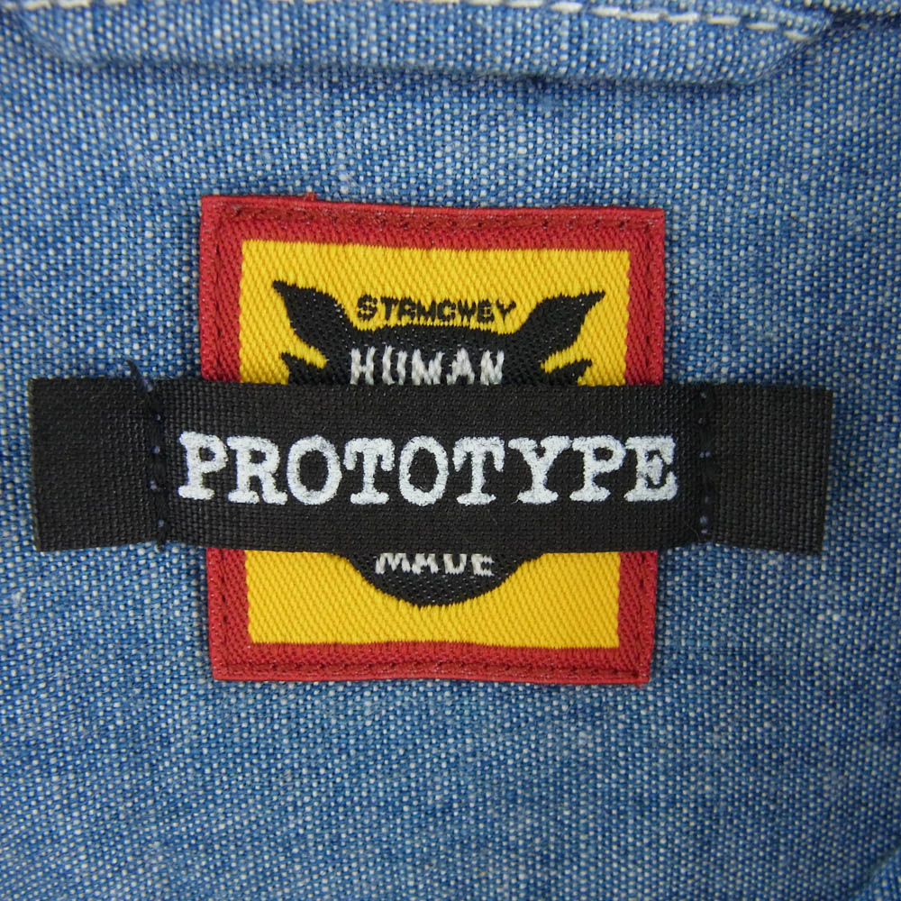 HUMAN MADE ヒューマンメイド 24SS CHAMBRAY WORK SHIRT シャンブレー ワークシャツ 長袖 ブルー系 M【中古】