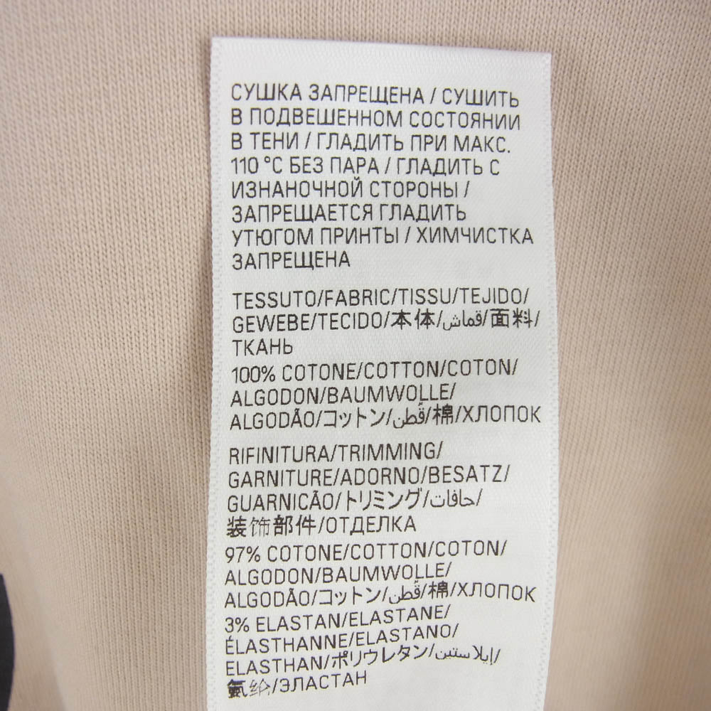 BALENCIAGA バレンシアガ 23SS 764235 TPVI2 Metal BB Logo Tee ヴィンテージ加工 メタルBBロゴプリント 半袖Tシャツ ベージュ系 XXL【中古】