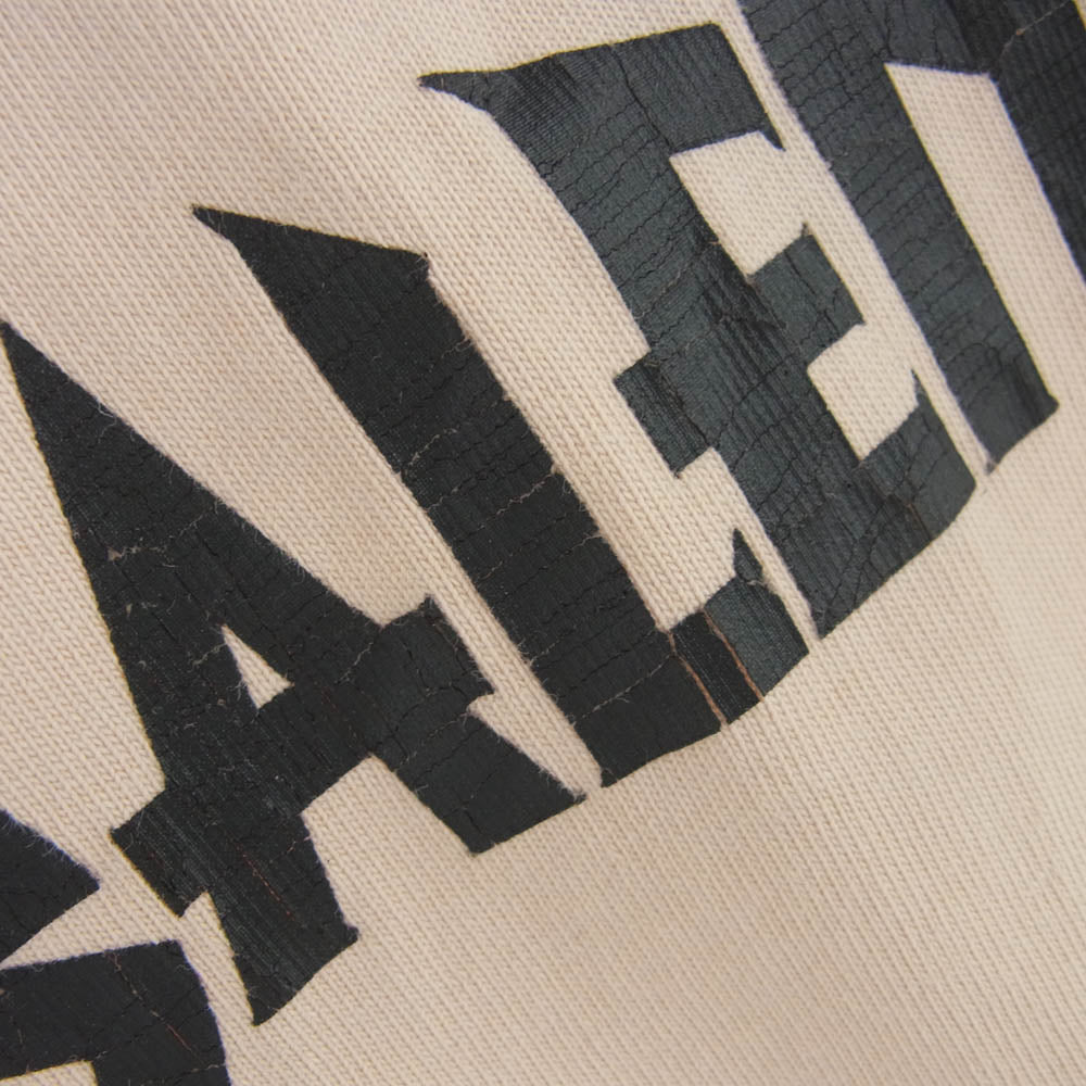 BALENCIAGA バレンシアガ 23SS 764235 TPVI2 Metal BB Logo Tee ヴィンテージ加工 メタルBBロゴプリント 半袖Tシャツ ベージュ系 XXL【中古】