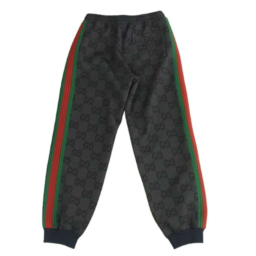 GUCCI グッチ 715192 XJF52 Jumbo GG Jogging Pant ジャンボ GG ジョギングパンツ サイドライン トラックパンツ ブラック系 S【中古】