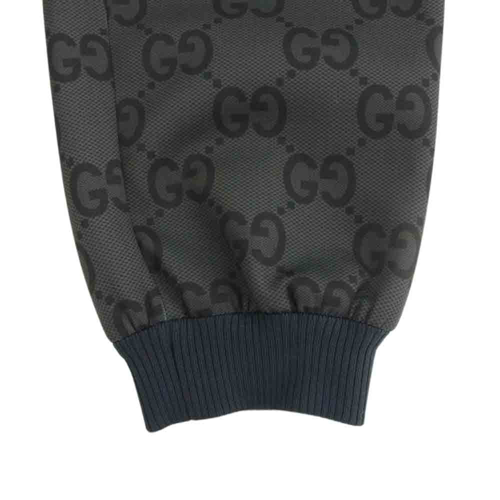 GUCCI グッチ 715192 XJF52 Jumbo GG Jogging Pant ジャンボ GG ジョギングパンツ サイドライン トラックパンツ ブラック系 S【中古】