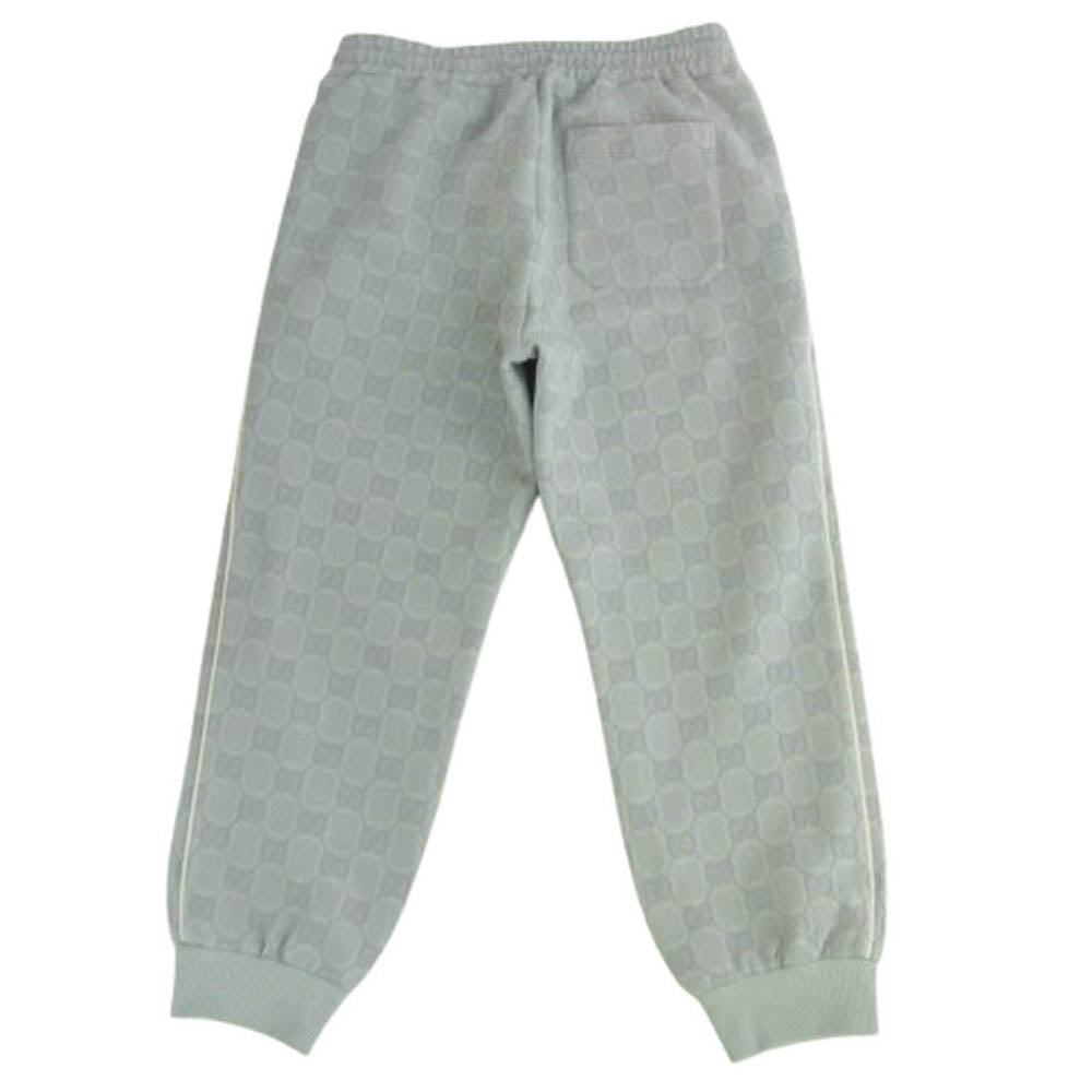 GUCCI グッチ 768574 XJF4N GG Nylon Jacquard Jogging Trouser Light Grey GGナイロン ジャカード ジョギングパンツ ライトグレー グレー系 M【中古】