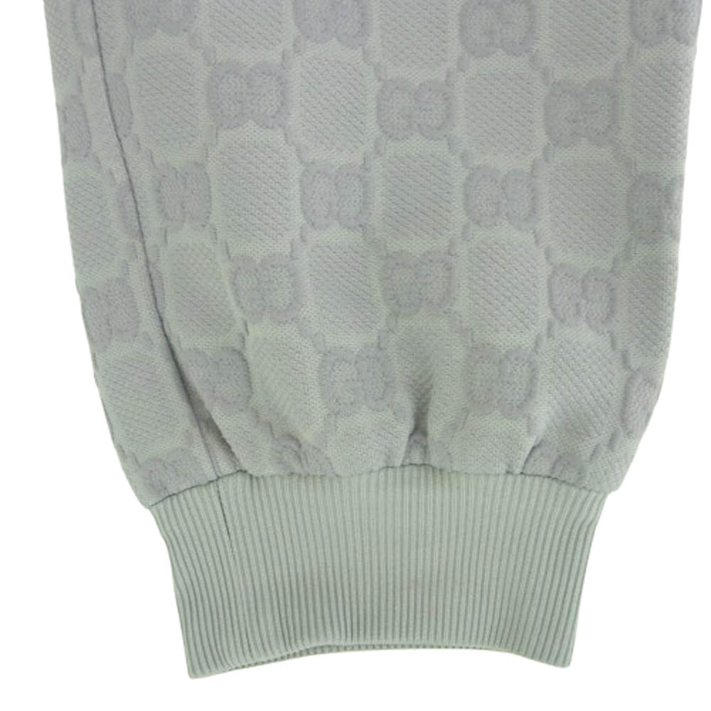 GUCCI グッチ 768574 XJF4N GG Nylon Jacquard Jogging Trouser Light Grey GGナイロン ジャカード ジョギングパンツ ライトグレー グレー系 M【中古】