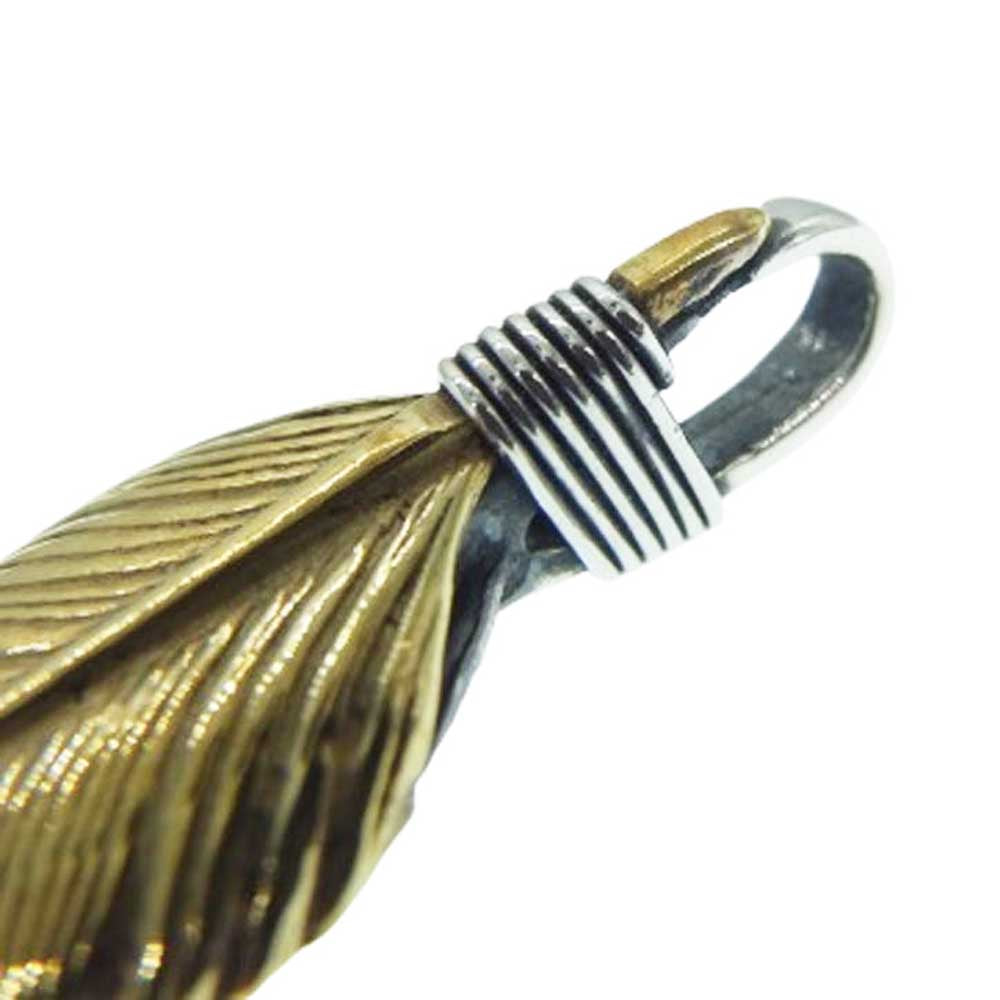 TADY&KING タディアンドキング 18K 上金 ハート SVフェザー Lサイズ ペンダントトップ 左向き ゴールド系 シルバー系【中古】