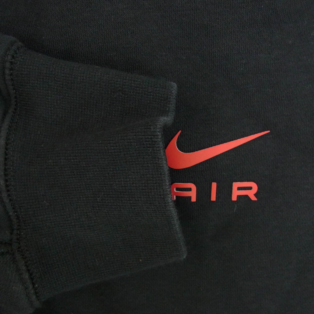 NIKE ナイキ FB7204-010 Air Logo Crew Neck Casual Long Sleeve Fleece Sweatshirt エア ロゴ クルーネック スウェット シャツ トレーナー ブラック系 L【中古】