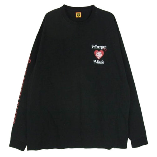 HUMAN MADE ヒューマンメイド × Girls Don’t Cry ガールズ ガールズドントクライ LONG-T GDC プリント ロングスリーブ Tシャツ 長袖 ブラック系 XL【中古】