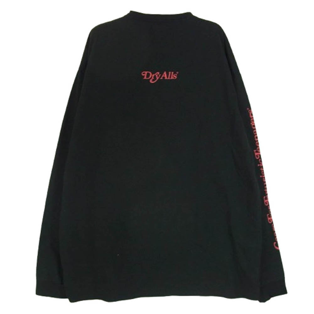 HUMAN MADE ヒューマンメイド × Girls Don’t Cry ガールズ ガールズドントクライ LONG-T GDC プリント ロングスリーブ Tシャツ 長袖 ブラック系 XL【中古】