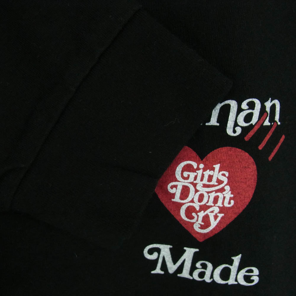 HUMAN MADE ヒューマンメイド × Girls Don’t Cry ガールズ ガールズドントクライ LONG-T GDC プリント ロングスリーブ Tシャツ 長袖 ブラック系 XL【中古】