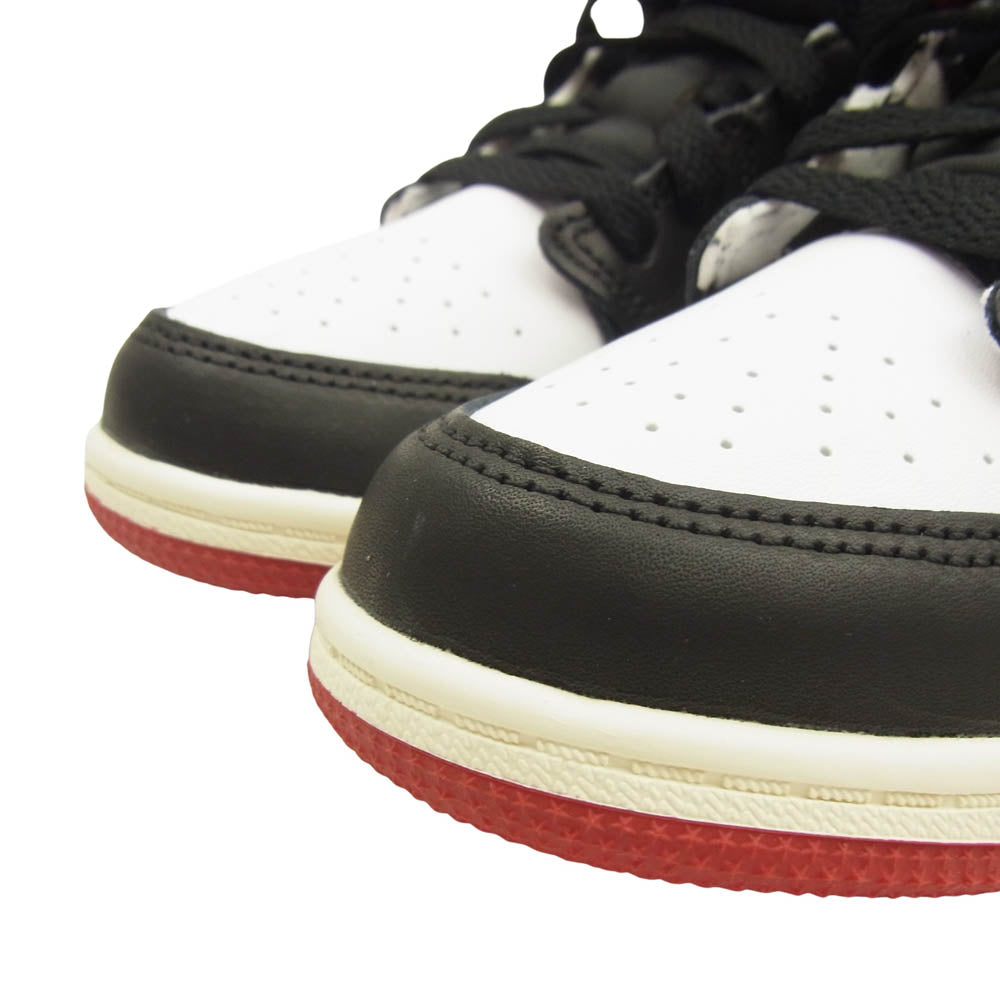 NIKE ナイキ FD1413-106 キッズ TD Air Jordan 1 Retro High OG エアジョーダン1 ハイ OG Black Toe Reimagined TD ブラックトゥリイマジンド スニーカー ホワイト系 ブラック系 レッド系 16cm【新古品】【未使用】【中古】