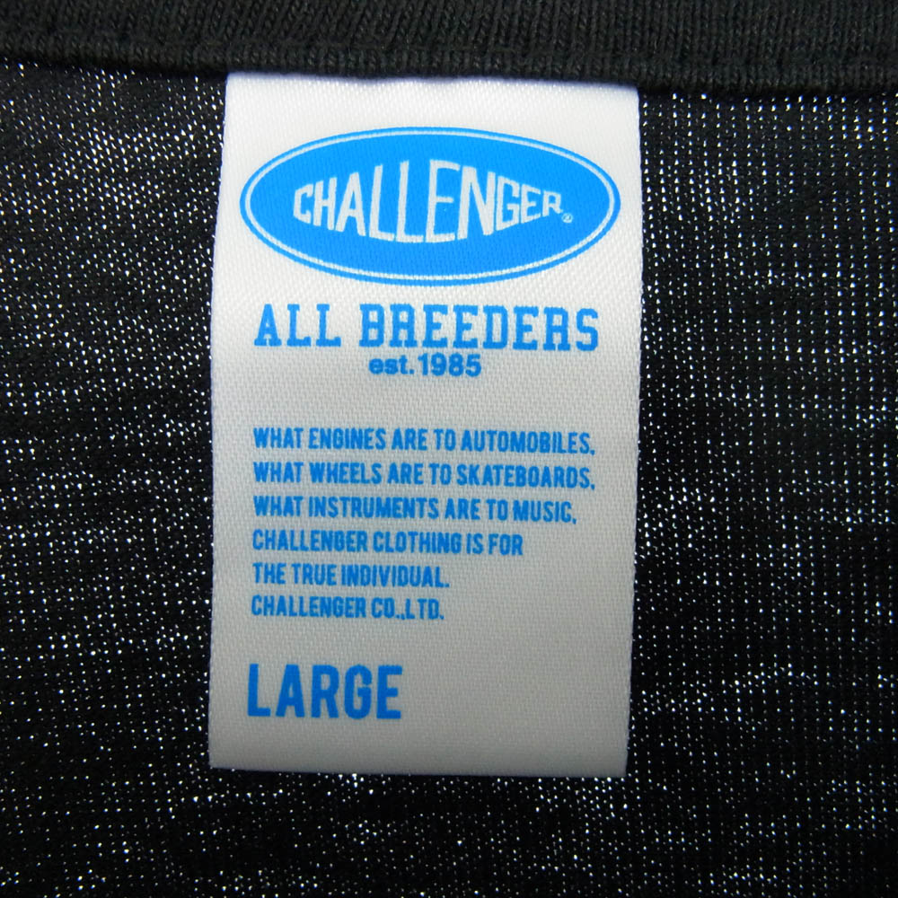 CHALLENGER チャレンジャー CLG-TS025-019 BACK TO LIFE L/S TEE バックプリント ロングスリーブTシャツ 長袖カットソー ブラック系 L【中古】