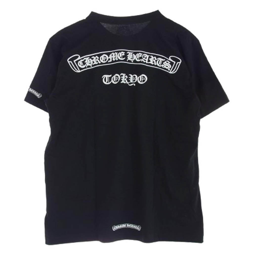 CHROME HEARTS クロムハーツ（原本無） CH T-SHRT LTD 東京限定 バックスクロールラベル プリント Tシャツ 半袖カットソー ブラック系 L【極上美品】【中古】