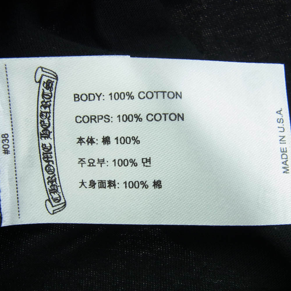 CHROME HEARTS クロムハーツ（原本無） CH T-SHRT LTD 東京限定 バックスクロールラベル プリント Tシャツ 半袖カットソー ブラック系 L【極上美品】【中古】