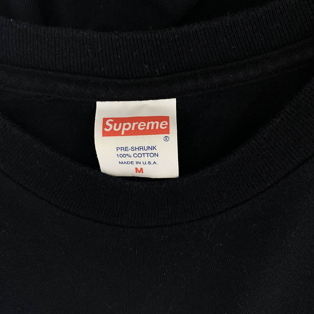 Supreme シュプリーム 15SS THRASHER Flame Logo Tee スラッシャー フレイム ロゴ Tシャツ ブラック系 M【中古】