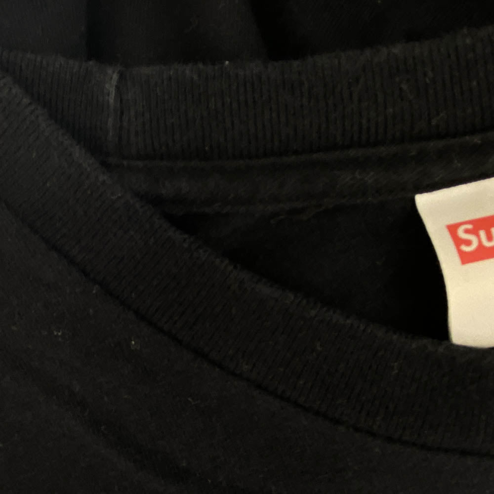 Supreme シュプリーム 15SS THRASHER Flame Logo Tee スラッシャー フレイム ロゴ Tシャツ ブラック系 M【中古】