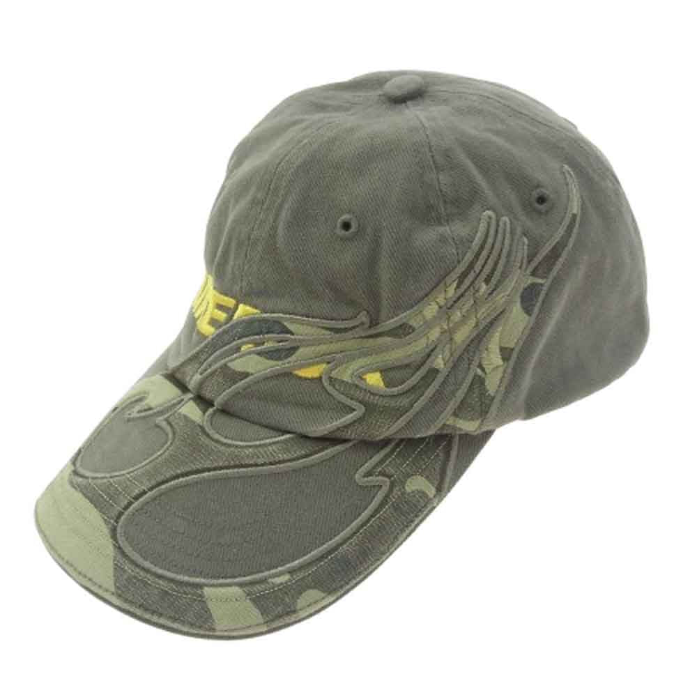 VETEMENTS ヴェトモン 18AW Reebok Baseball Cap リーボック ファイヤーパターン ベースボール キャップ カーキ系【中古】