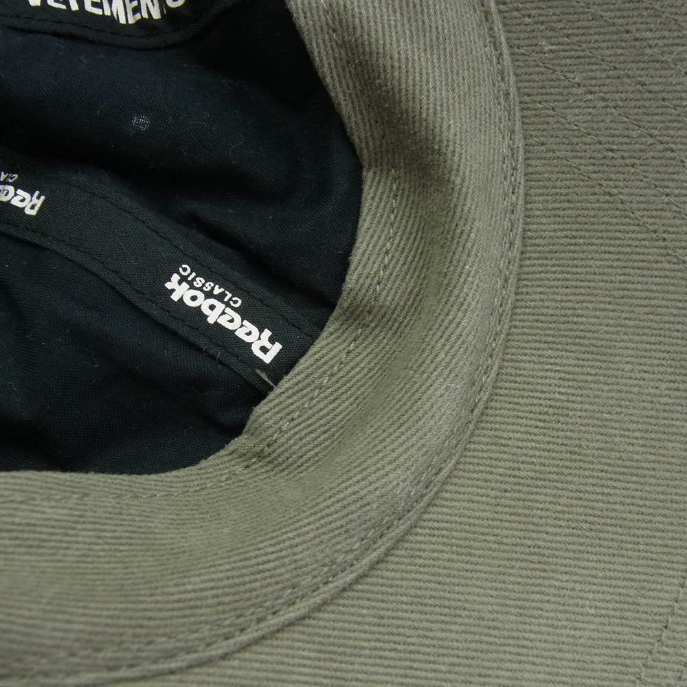VETEMENTS ヴェトモン 18AW Reebok Baseball Cap リーボック ファイヤーパターン ベースボール キャップ カーキ系【中古】