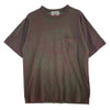 Supreme シュプリーム 7025201S1 × STONE ISLAND ストーンアイランド Dust Treatment Cotton T Shirt  ダスト加工 クルーネックポケット Tシャツ カーキ系 エンジ系 M【中古】