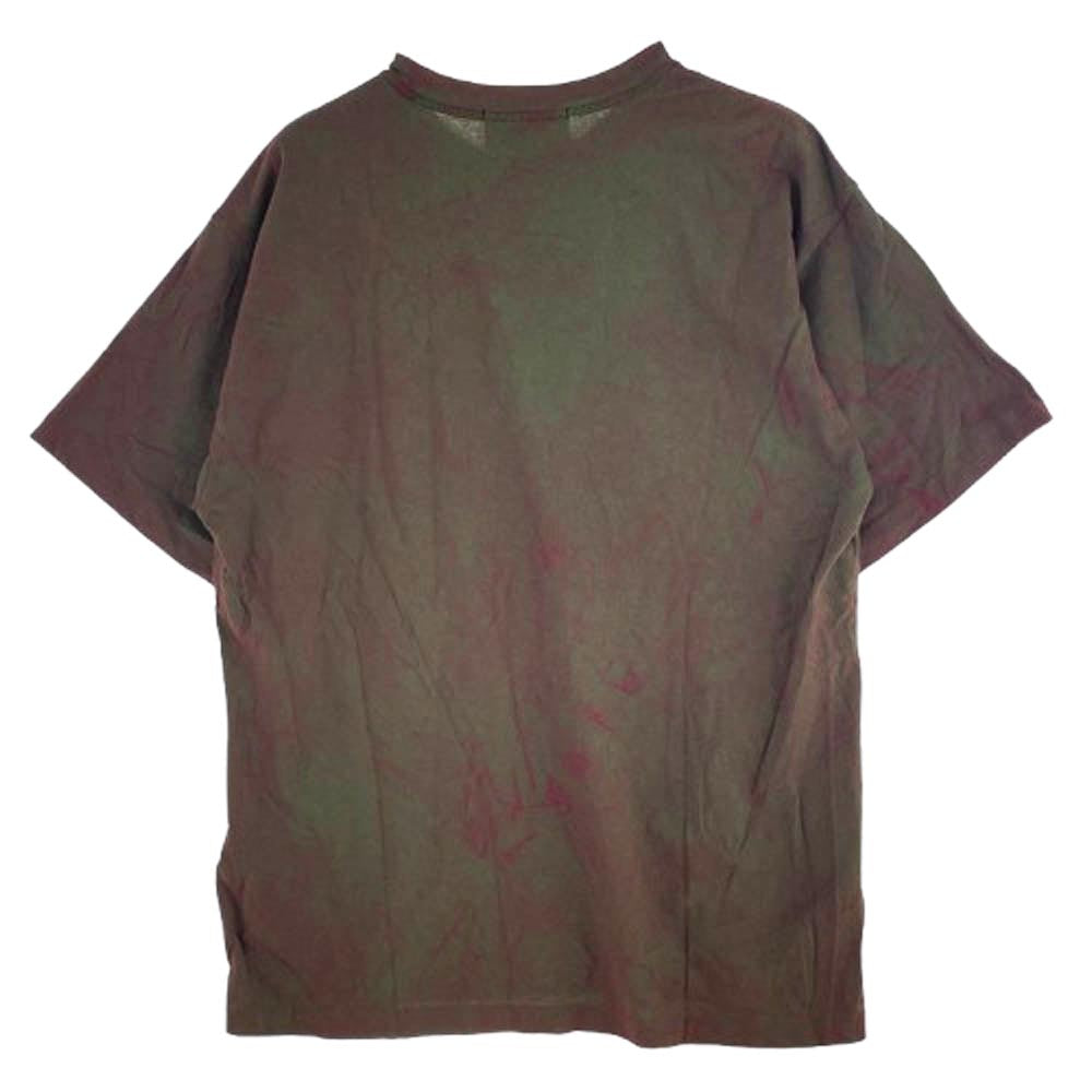 Supreme シュプリーム 7025201S1 × STONE ISLAND ストーンアイランド Dust Treatment Cotton T Shirt  ダスト加工 クルーネックポケット Tシャツ カーキ系 エンジ系 M【中古】