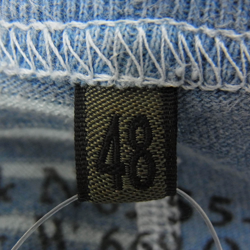 Nigel Cabourn ナイジェルケーボン ポケット ボーダー 半袖 Tシャツ カットソー ブルー系 48【中古】