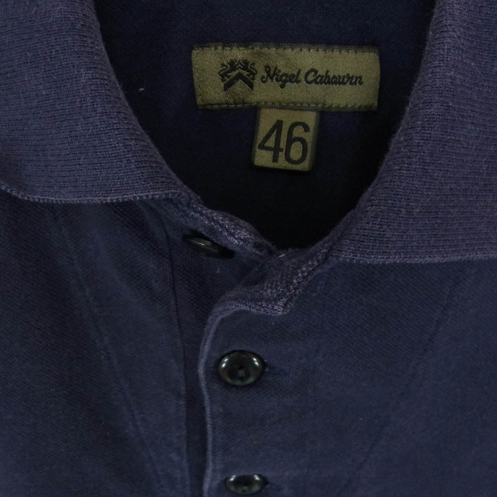 Nigel Cabourn ナイジェルケーボン 8030021611 S/S POLO SHIRT ポロシャツ 半袖 ネイビー系 46【中古】