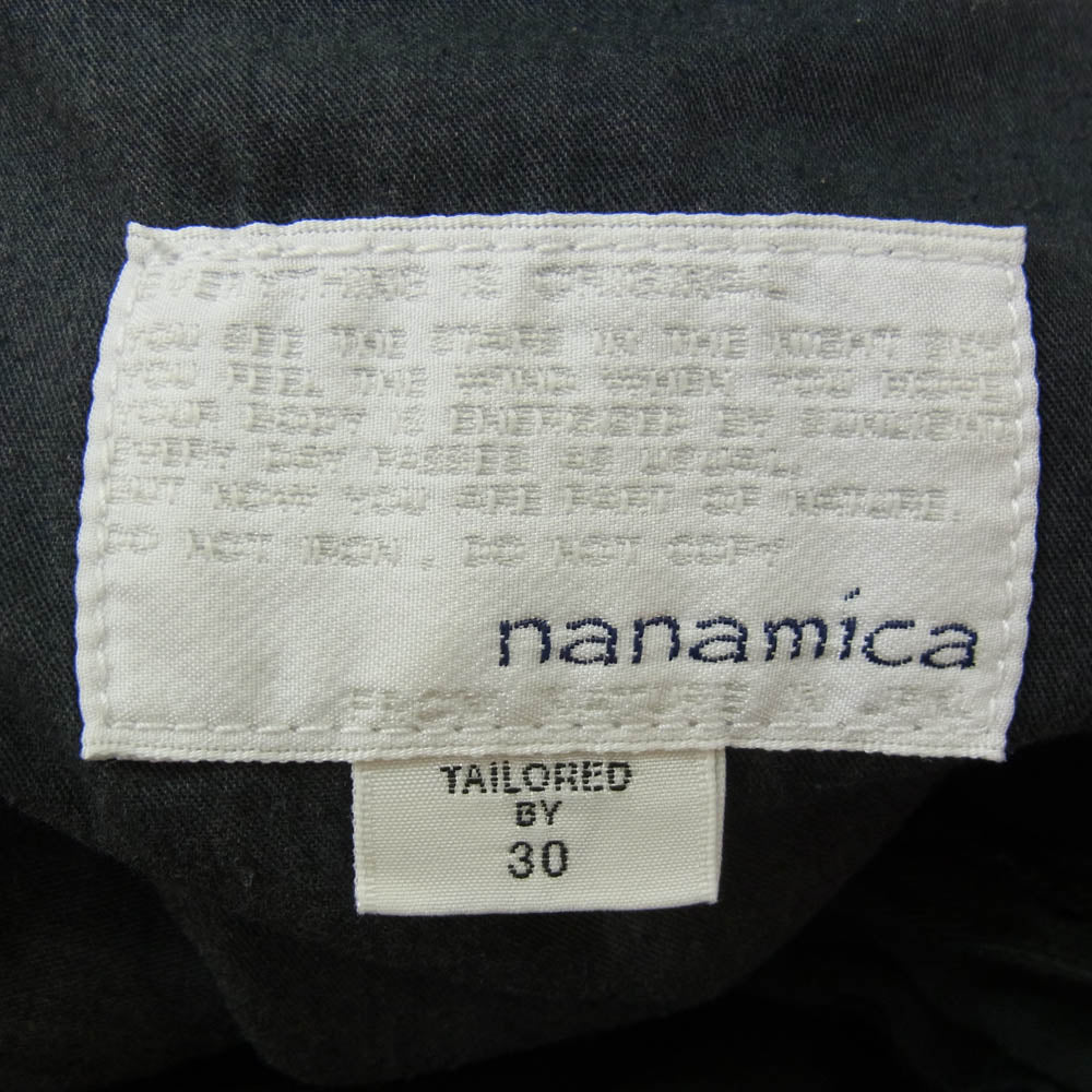 nanamica ナナミカ SUCF912 Tapered Chino Pants テーパード チ ノパンツ ブラック系 30【中古】