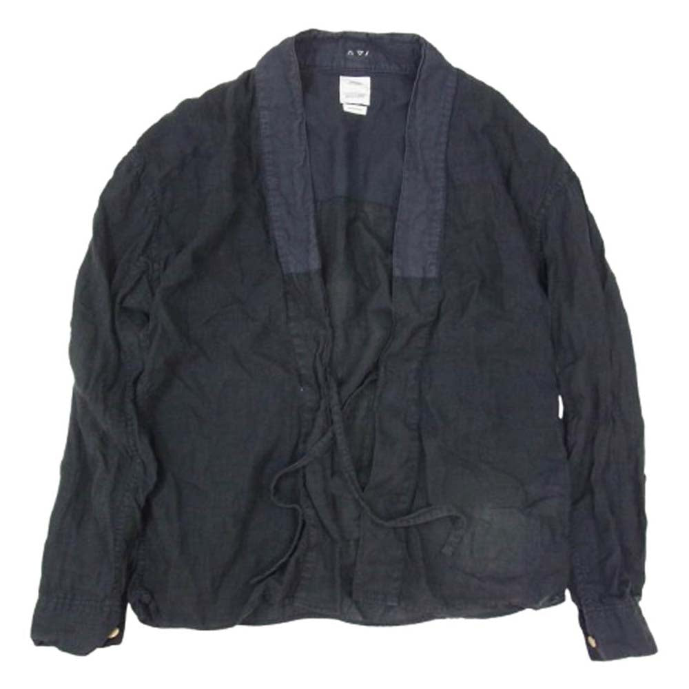 VISVIM ビズビム 18SS 118105011016 VLINEN リネン ラモ 羽織 シャツ ネイビー系 2【中古】