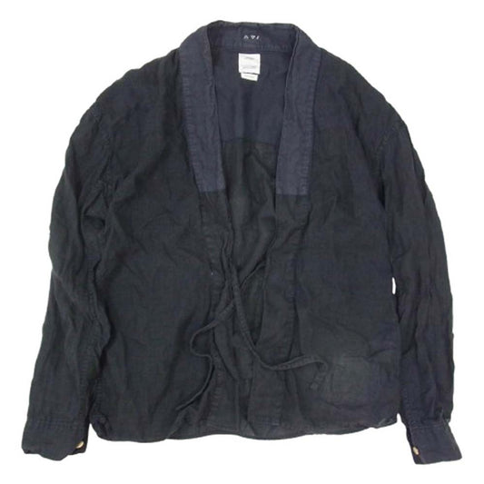 VISVIM ビズビム 18SS 118105011016 VLINEN リネン ラモ 羽織 シャツ ネイビー系 2【中古】