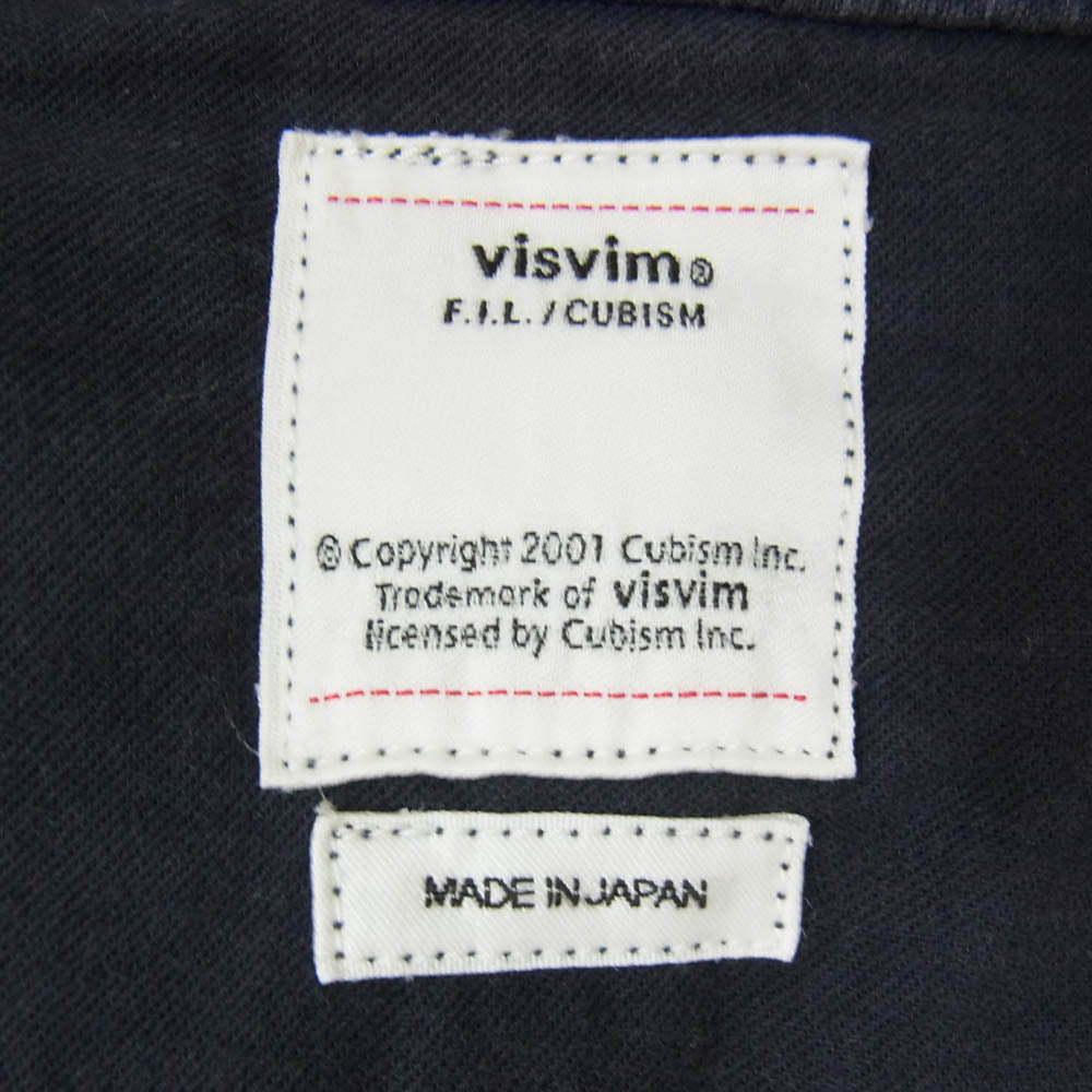 VISVIM ビズビム 18SS 118105011016 VLINEN リネン ラモ 羽織 シャツ ネイビー系 2【中古】