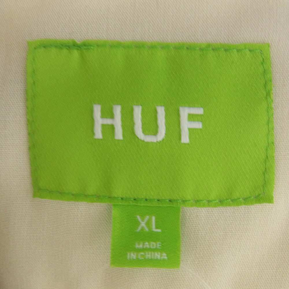 HUF ハフ 22SBU00142 CANNED S/S RESORT TOP オープンカラー レーヨン 半袖シャツ イエロー系 XL【極上美品】【中古】