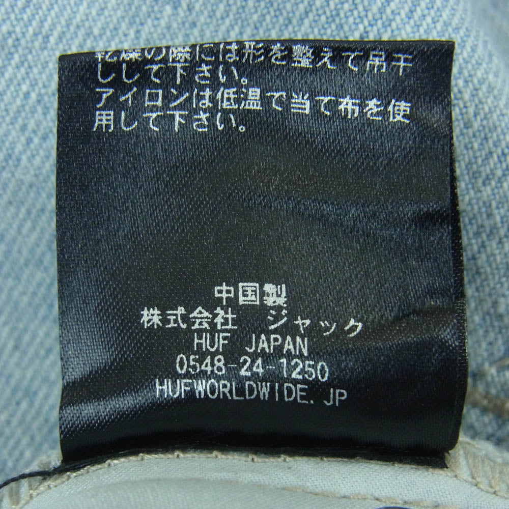 HUF ハフ 22H PT00242 CROMER SIGNATURE PANT バギー デニム パンツ 中国製 インディゴブルー系 36【中古】