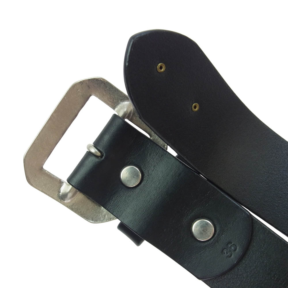 CRIMIE クライミー CXMT-BL01 × METAL JACKET メタルジャケット GLGB TSUDS BELT ステアハイド スタッズ レザーベルト ブラック系 36【美品】【中古】
