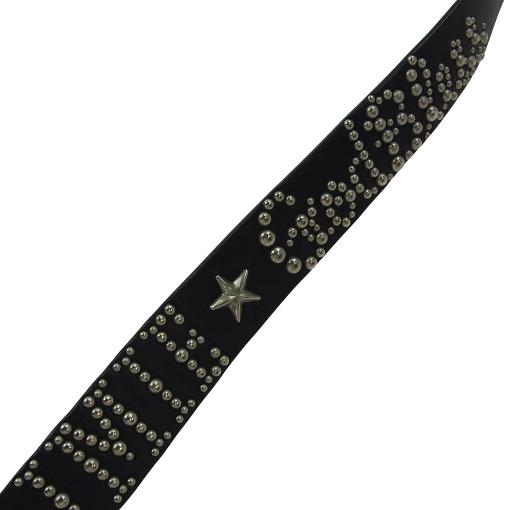 CRIMIE クライミー CXMT-BL01 × METAL JACKET メタルジャケット GLGB TSUDS BELT ステアハイド スタッズ レザーベルト ブラック系 36【美品】【中古】