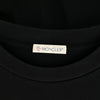 MONCLER モンクレール 23SS I10938C00014 MAGLIA MANICHE CORTE ロゴ 刺繍 半袖 Tシャツ ブラック系 S【美品】【中古】