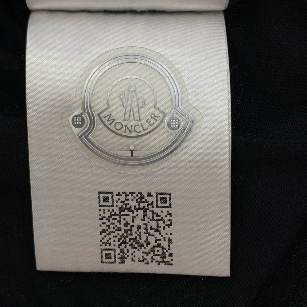 MONCLER モンクレール 23SS I10938C00014 MAGLIA MANICHE CORTE ロゴ 刺繍 半袖 Tシャツ ブラック系 S【美品】【中古】