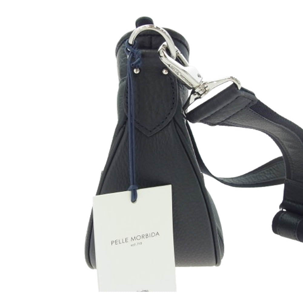 PELLE MORBIDA ペッレモルビダ PMO-MB038A Maiden Voyage Shoulder Bag メイデンヴォヤージュ ミニ ショルダー レザー バッグ ネイビー系【美品】【中古】