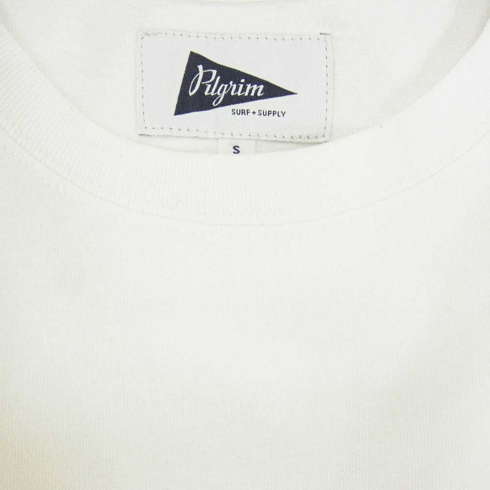 BEAMS ビームス 36-04-0004-823 Pilgrim ピルグリム Surf + Supply サーフ サプライ クルーネック 半袖 Tシャツ ホワイト系 S【中古】