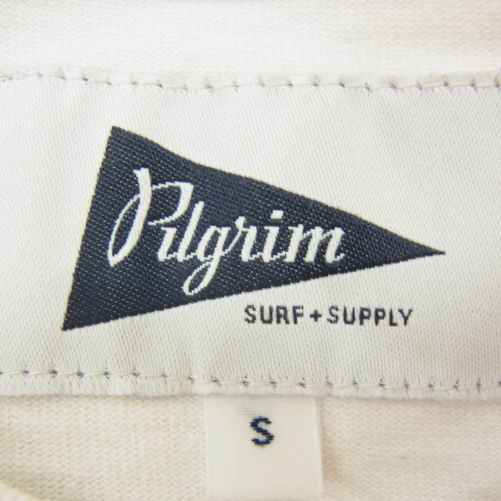 BEAMS ビームス 36-04-0004-823 Pilgrim ピルグリム Surf + Supply サーフ サプライ クルーネック 半袖 Tシャツ ホワイト系 S【中古】