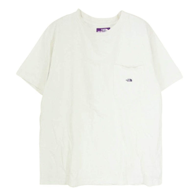 THE NORTH FACE ノースフェイス NT3962N PURPLE LABEL パープルレーベル USAコットン 7オンス H/S ポケット Tシャツ ホワイト系 L【中古】