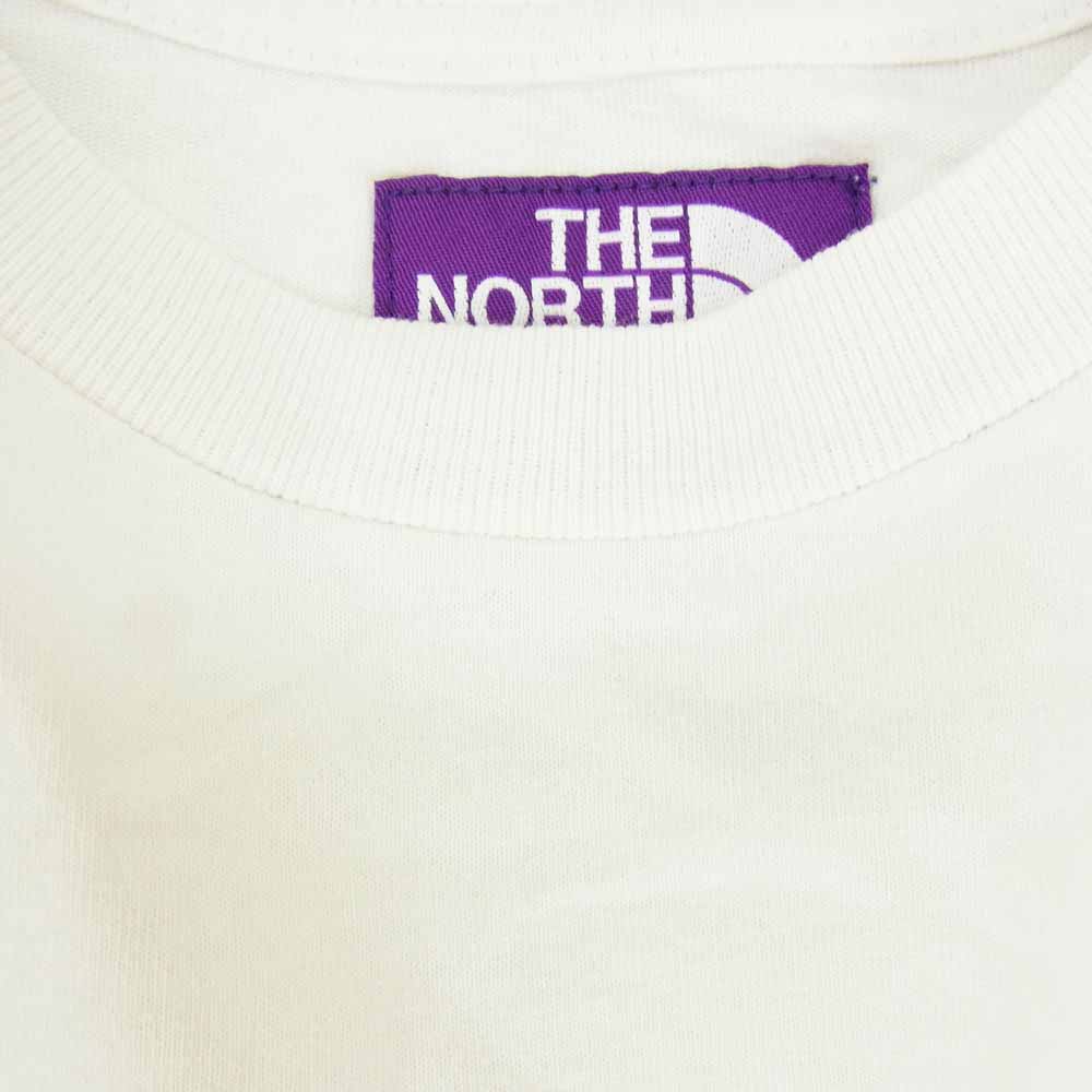 THE NORTH FACE ノースフェイス NT3962N PURPLE LABEL パープルレーベル USAコットン 7オンス H/S ポケット Tシャツ ホワイト系 L【中古】