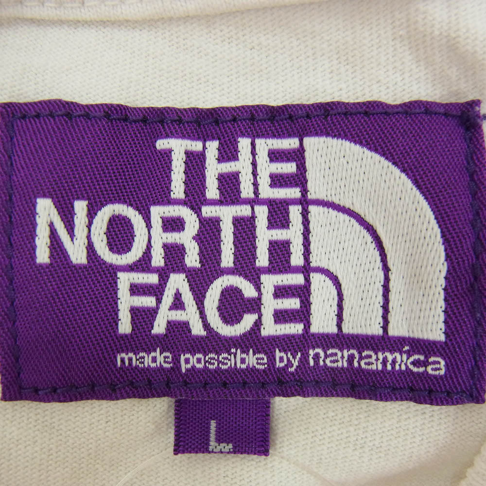 THE NORTH FACE ノースフェイス NT3962N PURPLE LABEL パープルレーベル USAコットン 7オンス H/S ポケット Tシャツ ホワイト系 L【中古】